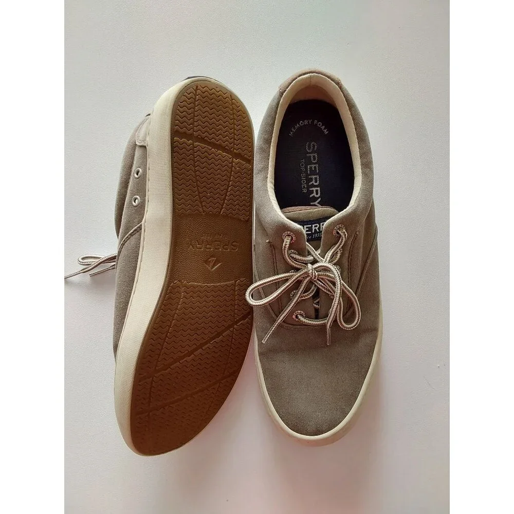 Sperry Cutter‎ Men's boat shoe, greyish brown, size 8.5